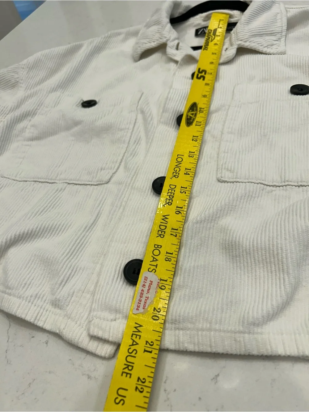 ZARA Cream Ribbed Corduroy Shirt Jacket